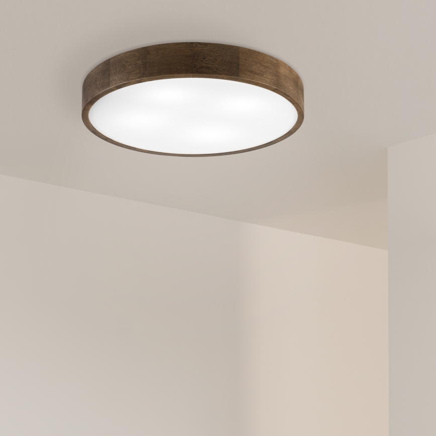 Brilagi - Lámpara de techo LED CARVALHO 4xE27/60W/230V nuez Ø 57,5 cm