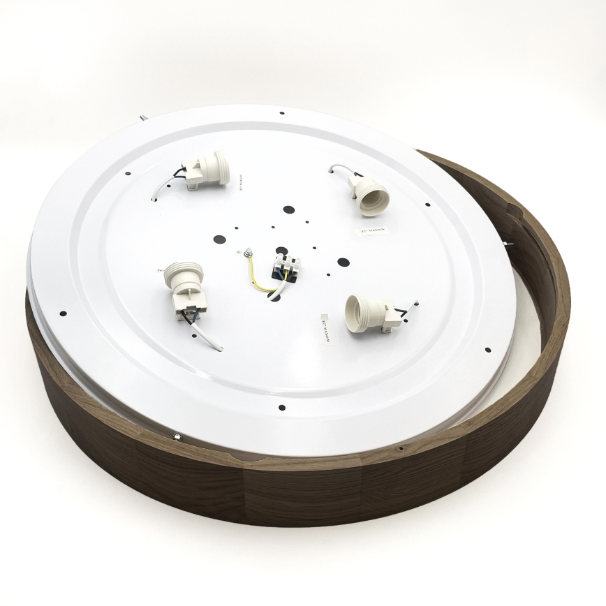 Brilagi - Lámpara de techo LED CARVALHO 4xE27/60W/230V nuez Ø 57,5 cm