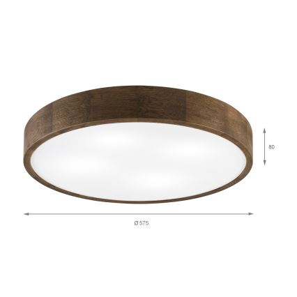 Brilagi - Lámpara de techo LED CARVALHO 4xE27/60W/230V nuez Ø 57,5 cm