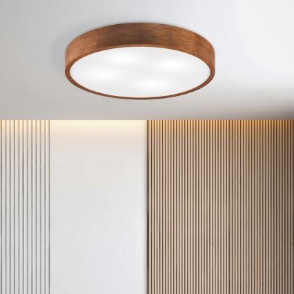 Brilagi - Lámpara de techo LED CARVALHO 4xE27/60W/230V roble cereza Ø 57,5 cm