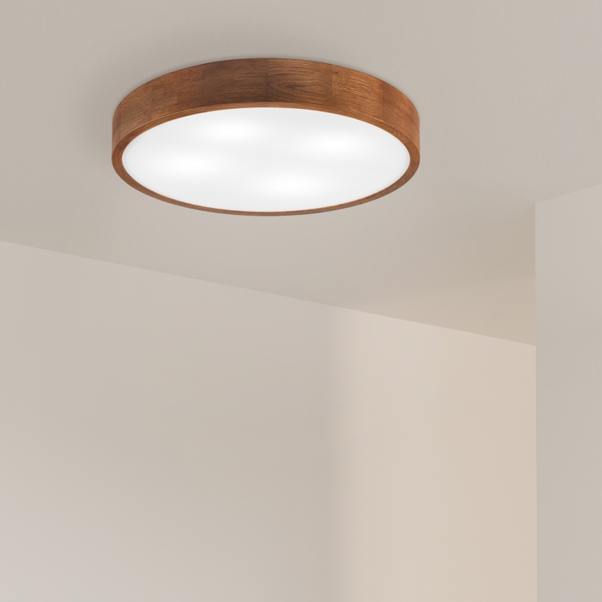 Brilagi - Lámpara de techo LED CARVALHO 4xE27/60W/230V roble cereza Ø 57,5 cm