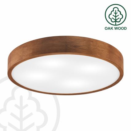 Brilagi - Lámpara de techo LED CARVALHO 4xE27/60W/230V roble cereza Ø 57,5 cm