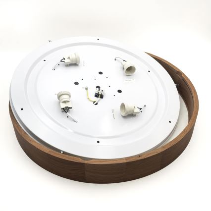 Brilagi - Lámpara de techo LED CARVALHO 4xE27/60W/230V roble cereza Ø 57,5 cm