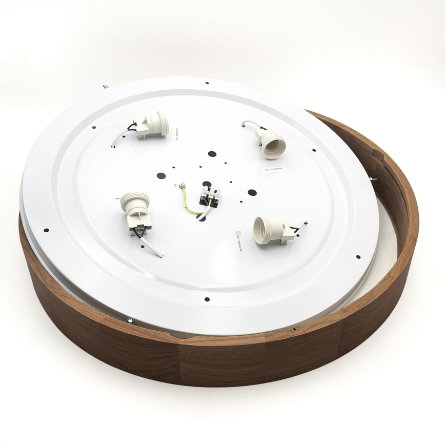 Brilagi - Lámpara de techo LED CARVALHO 4xE27/60W/230V roble cereza Ø 57,5 cm