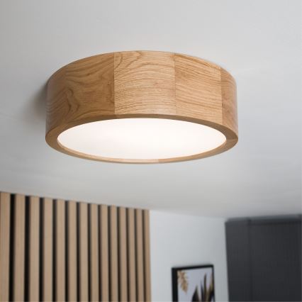 Brilagi - Lámpara de techo LED CARVALHO LED/20W/230V roble Ø 27,5 cm