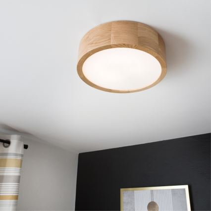 Brilagi - Lámpara de techo LED CARVALHO LED/20W/230V roble Ø 27,5 cm