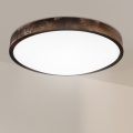 Brilagi - Lámpara de techo LED CARVALHO SLIM SMOKEY LED/36W/230V, acabado roble, diámetro 47,5 cm