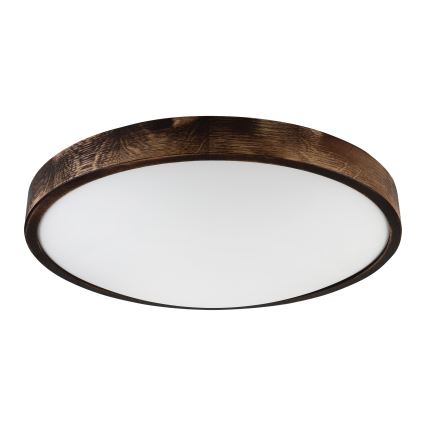 Brilagi - Lámpara de techo LED CARVALHO SLIM SMOKEY LED/36W/230V, acabado roble, diámetro 47,5 cm