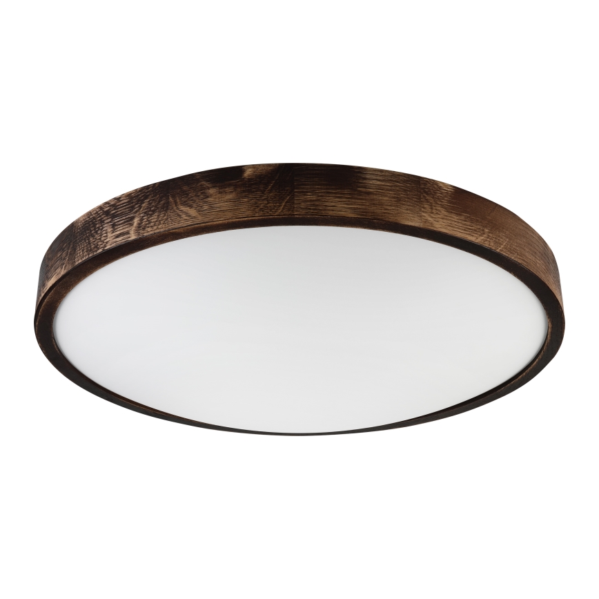 Brilagi - Lámpara de techo LED CARVALHO SLIM SMOKEY LED/36W/230V, acabado roble, diámetro 47,5 cm