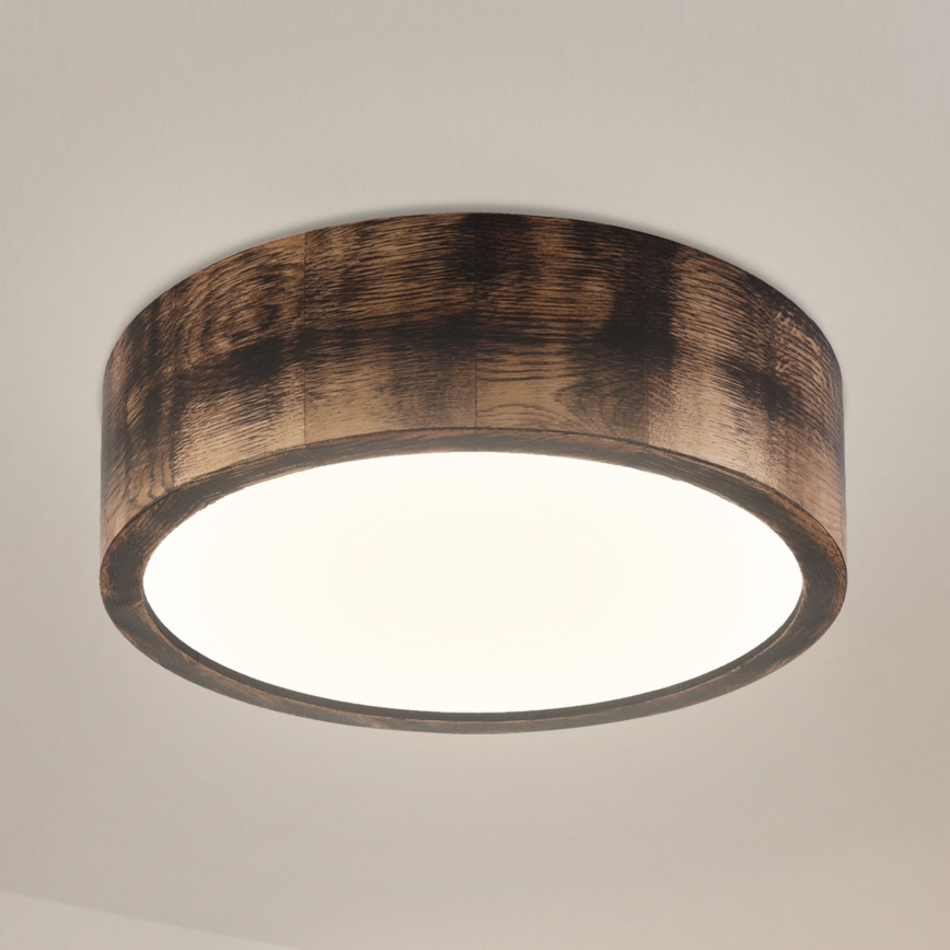 Brilagi - Lámpara de techo LED CARVALHO SMOKEY LED/20W/230V roble, Ø 27,5 cm