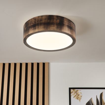 Brilagi - Lámpara de techo LED CARVALHO SMOKEY LED/20W/230V roble, Ø 27,5 cm