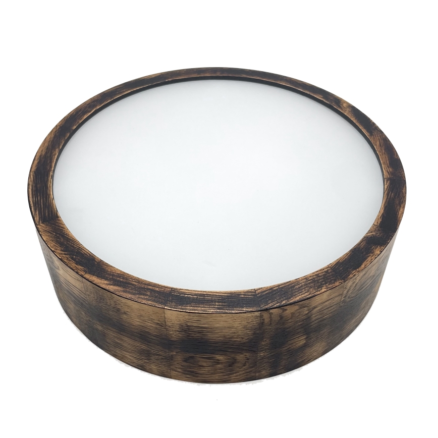 Brilagi - Lámpara de techo LED CARVALHO SMOKEY LED/20W/230V roble, Ø 27,5 cm