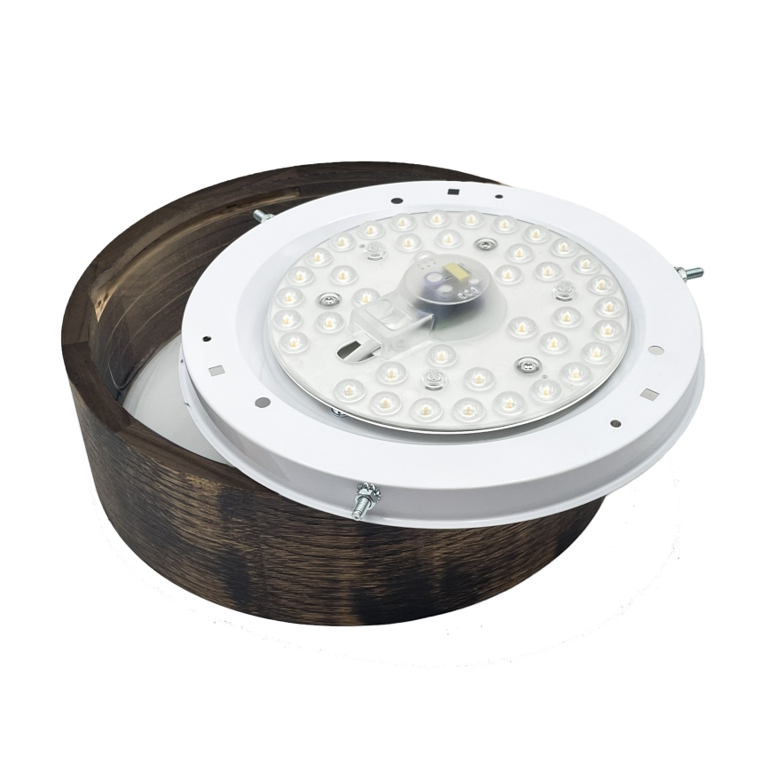 Brilagi - Lámpara de techo LED CARVALHO SMOKEY LED/20W/230V roble, Ø 27,5 cm