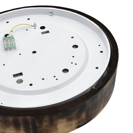 Brilagi - Lámpara de techo LED CARVALHO SMOKEY LED/36W/230V, acabado roble, diámetro 37,5 cm