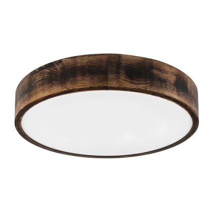Brilagi - Lámpara de techo LED CARVALHO SMOKEY LED/36W/230V roble, diámetro 47,5 cm