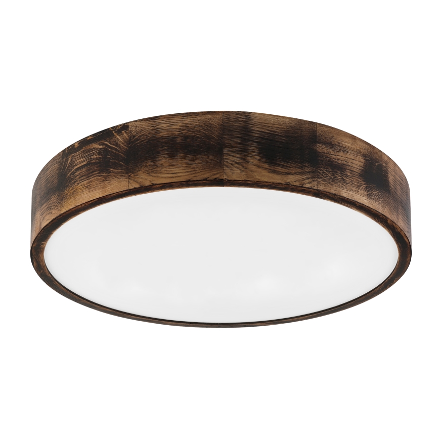 Brilagi - Lámpara de techo LED CARVALHO SMOKEY LED/36W/230V roble, diámetro 47,5 cm