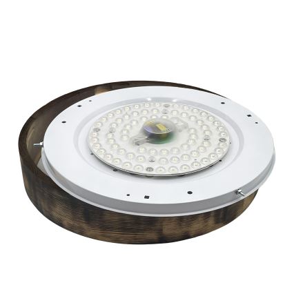 Brilagi - Lámpara de techo LED CARVALHO SMOKEY LED/36W/230V roble, diámetro 47,5 cm