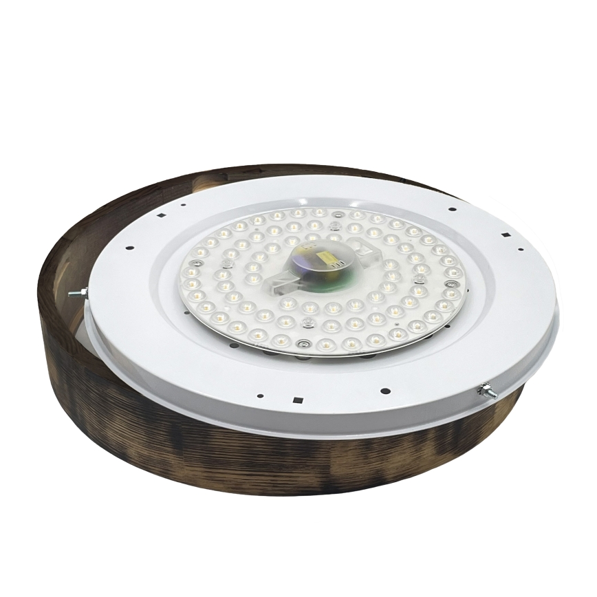 Brilagi - Lámpara de techo LED CARVALHO SMOKEY LED/36W/230V roble, diámetro 47,5 cm
