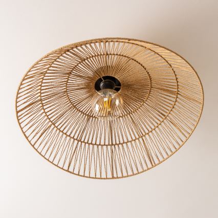 Brilagi - Lámpara de techo LED CERIA BOHO de montaje en superficie 1xE27/40W/230V diámetro 70 cm marrón