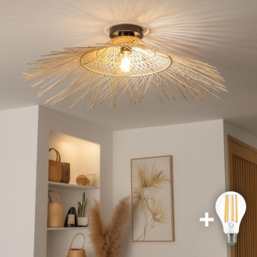 Brilagi - Lámpara de techo LED CERIA BOHO de montaje en superficie 1xE27/40W/230V Ø 100 cm bambú