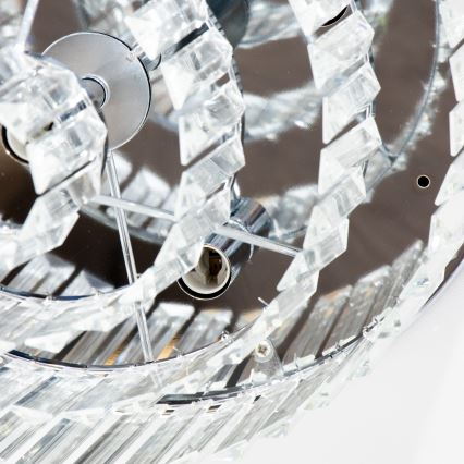 Brilagi - Lámpara de techo LED de cristal MOZART 5xE14/40W/230V Ø 40 cm cromo brillante
