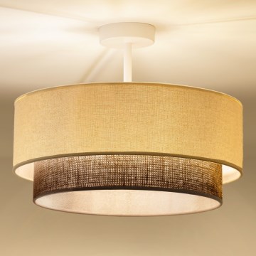 Brilagi - Lámpara de techo LED de montaje en superficie BOHO STYLE 1xE27/15W/230V Ø 40 cm crema/marrón