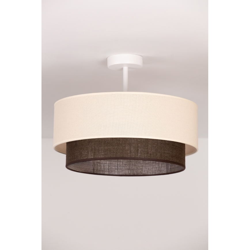 Brilagi - Lámpara de techo LED de montaje en superficie BOHO STYLE 1xE27/15W/230V Ø 40 cm crema/marrón