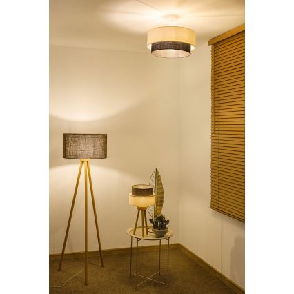 Brilagi - Lámpara de techo LED de montaje en superficie BOHO STYLE 1xE27/15W/230V Ø 40 cm crema/marrón
