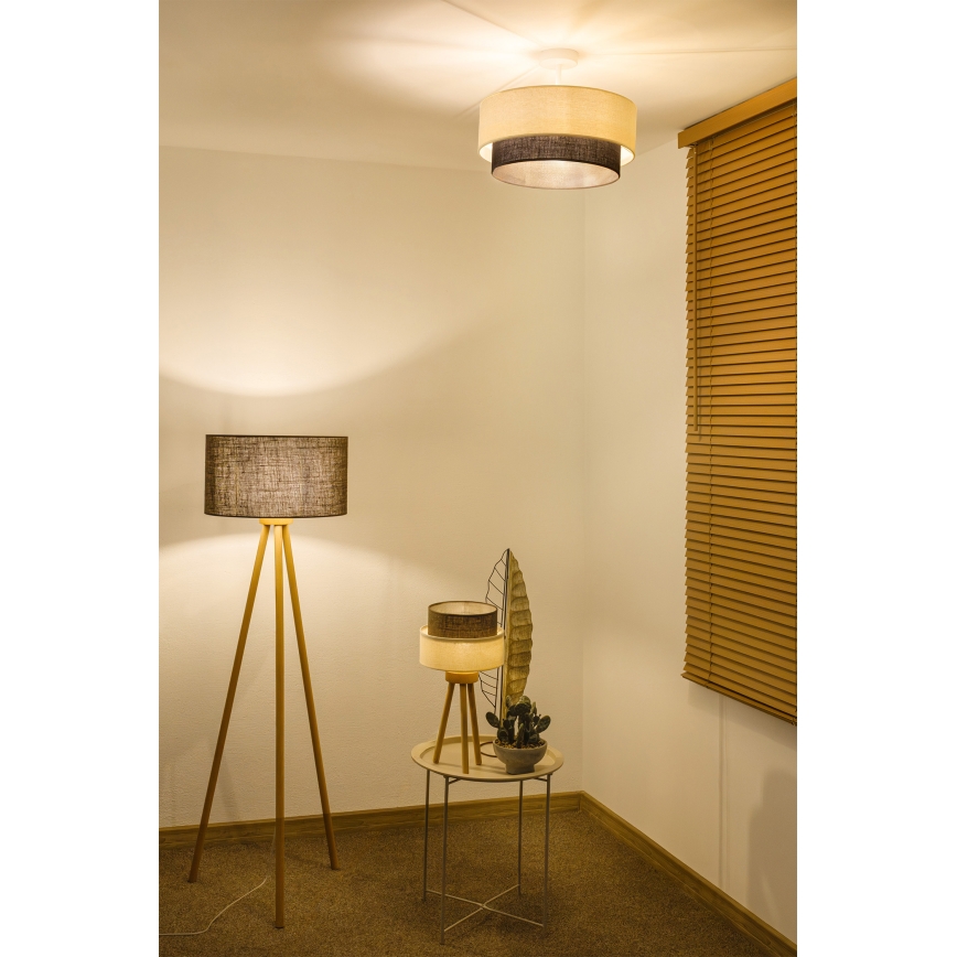 Brilagi - Lámpara de techo LED de montaje en superficie BOHO STYLE 1xE27/15W/230V Ø 40 cm crema/marrón