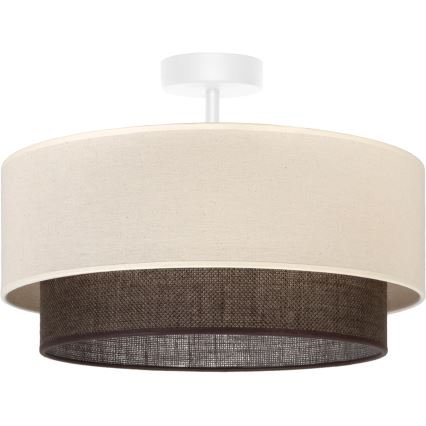 Brilagi - Lámpara de techo LED de montaje en superficie BOHO STYLE 1xE27/15W/230V Ø 40 cm crema/marrón
