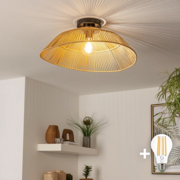 Brilagi - Lámpara de techo LED de montaje en superficie CERIA BOHO 1xE27/40W/230V Ø 50 cm marrón