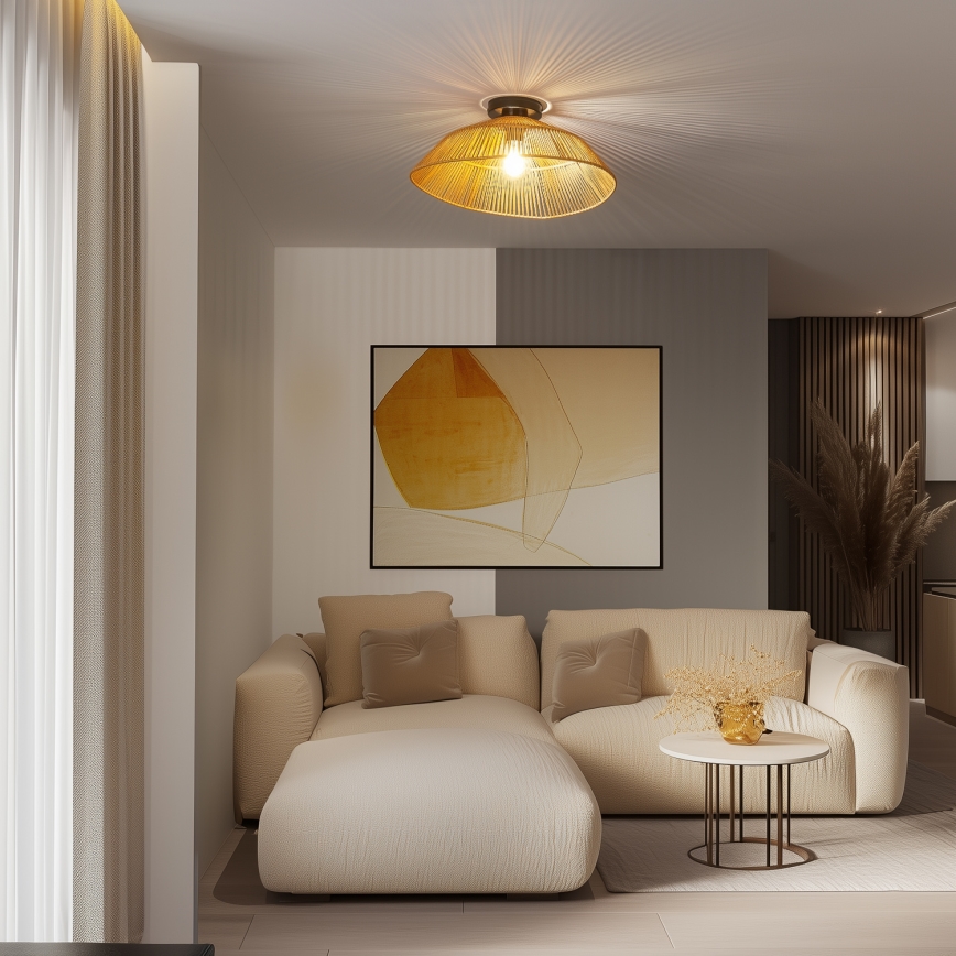 Brilagi - Lámpara de techo LED de montaje en superficie CERIA BOHO 1xE27/40W/230V Ø 50 cm marrón