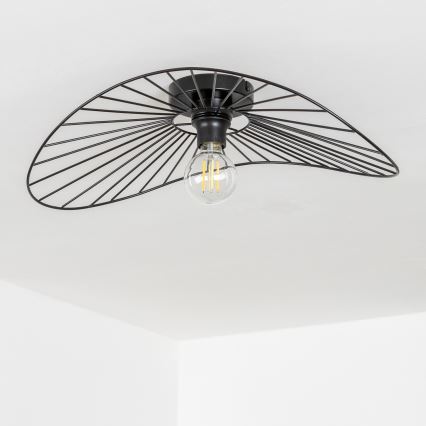 Brilagi - Lámpara de techo LED de montaje en superficie CERIA WIRE 1xE27/40W/230V 40x56 cm negra