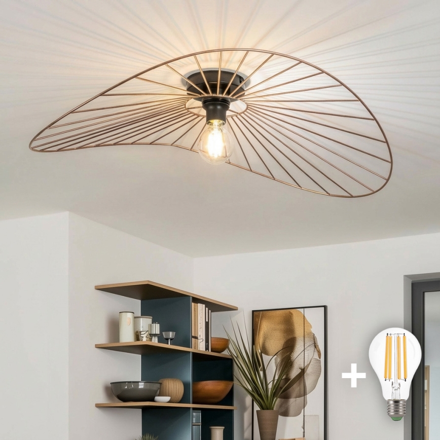 Brilagi - Lámpara de techo LED de montaje en superficie CERIA WIRE 1xE27/40W/230V 60x80 cm bronce