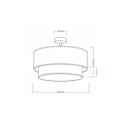 Brilagi - Lámpara de techo LED de montaje superficial BOHO ECO 1xE27/10W/230V Ø 40 cm azul/crema
