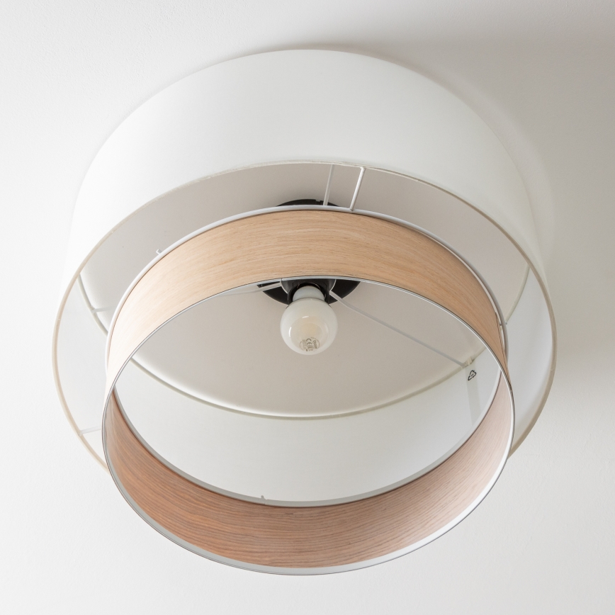 Brilagi - Lámpara de techo LED de montaje superficial CERIA 1xE27/40W/230V, Ø 50 cm, blanca/beige