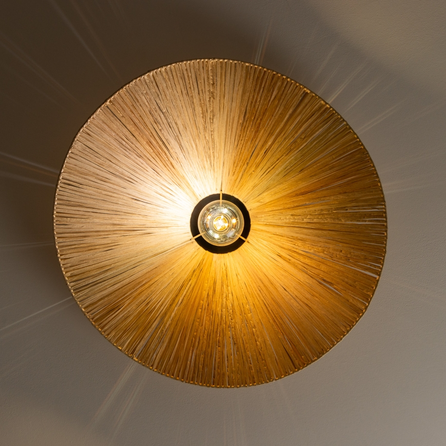 Brilagi - Lámpara de techo LED de montaje superficial CERIA BOHO 1xE27/40W/230V, diámetro 60 cm, rafia