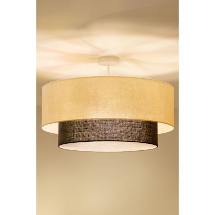 Brilagi - Lámpara de techo LED de montaje superficial ESTILO BOHO 3xE27/15W/230V Ø 60 cm crema/marrón