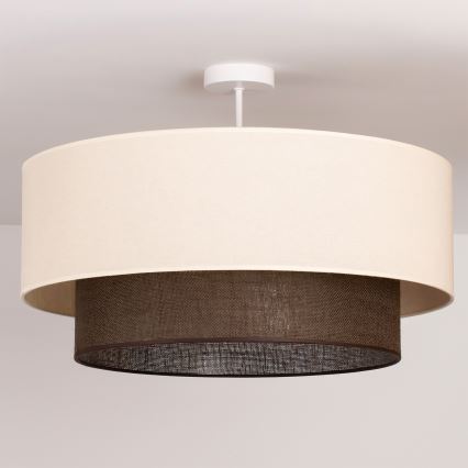 Brilagi - Lámpara de techo LED de montaje superficial ESTILO BOHO 3xE27/15W/230V Ø 60 cm crema/marrón