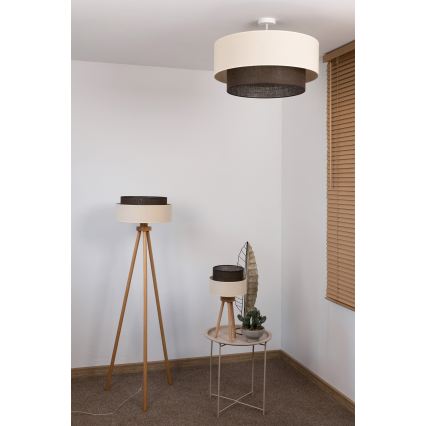 Brilagi - Lámpara de techo LED de montaje superficial ESTILO BOHO 3xE27/15W/230V Ø 60 cm crema/marrón