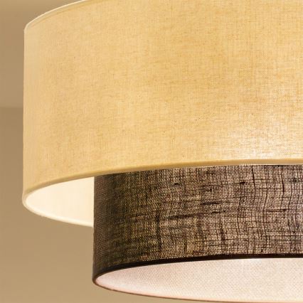 Brilagi - Lámpara de techo LED de montaje superficial ESTILO BOHO 3xE27/15W/230V Ø 60 cm crema/marrón