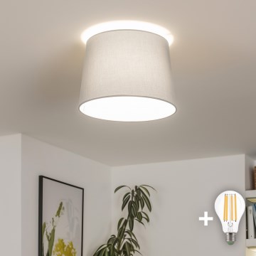Brilagi - Lámpara de techo LED de superficie CERIA 1xE27/40W/230V, diámetro 30 cm, gris