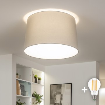 Brilagi - Lámpara de techo LED de superficie CERIA 1xE27/40W/230V, diámetro 45 cm, gris