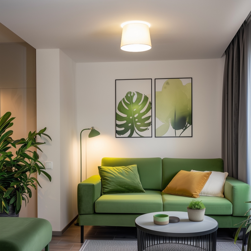 Brilagi - Lámpara de techo LED de superficie CERIA 1xE27/40W/230V Ø 30 cm beige