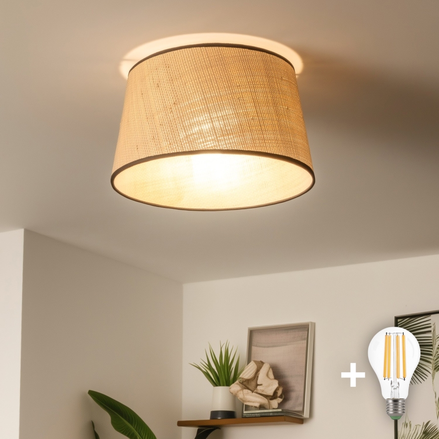 Brilagi - Lámpara de techo LED de superficie CERIA 1xE27/40W/230V Ø 35 cm beige