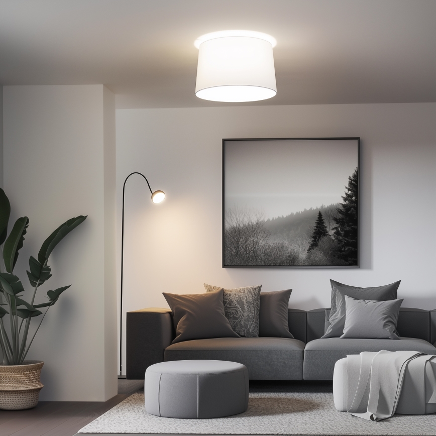 Brilagi - Lámpara de techo LED de superficie CERIA 1xE27/40W/230V Ø 45 cm blanca