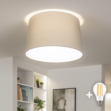 Brilagi - Lámpara de techo LED de superficie CERIA, 1xE27/40W/230V, Ø 45 cm, gris