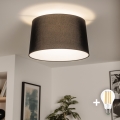 Brilagi - Lámpara de techo LED de superficie CERIA 1xE27/40W/230V Ø 45 cm negra