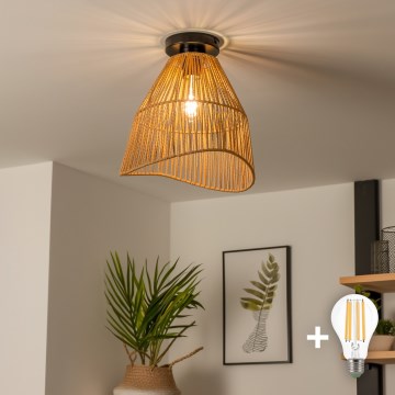 Brilagi - Lámpara de techo LED de superficie CERIA BOHO 1xE27/40W/230V Ø 30 cm marrón