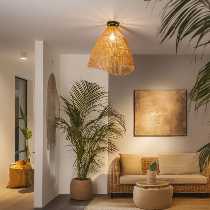 Brilagi - Lámpara de techo LED de superficie CERIA BOHO 1xE27/40W/230V Ø 50 cm marrón